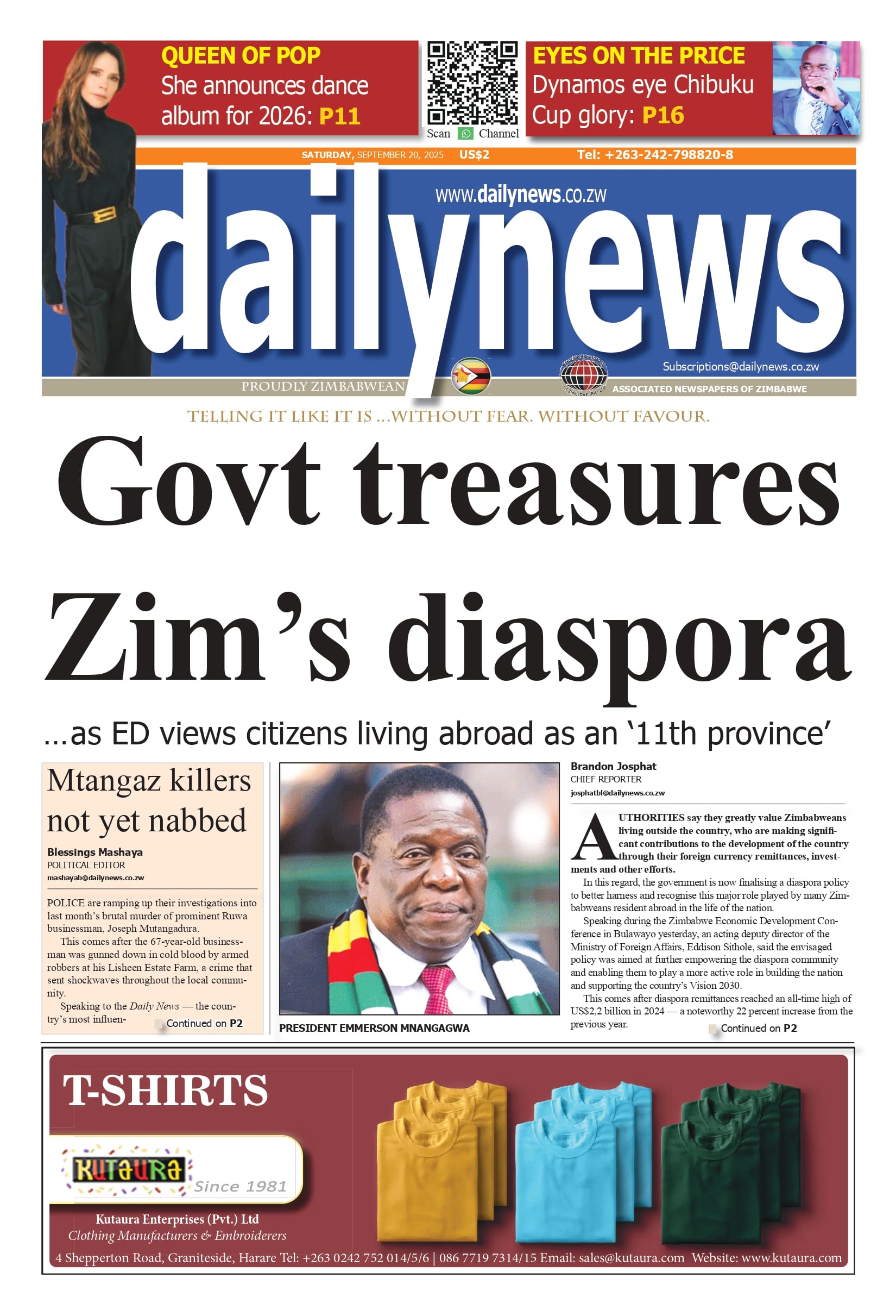 Saturday 20 September 2025